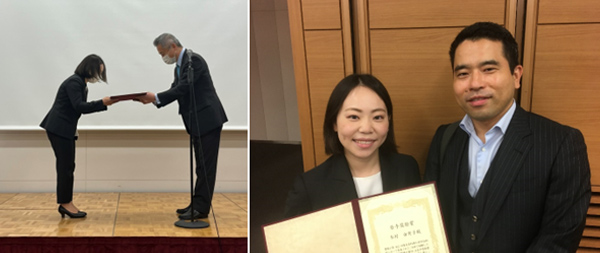 木村由実子君（99期）が第402回東京産科婦人科学会例会にて若手奨励賞を受賞